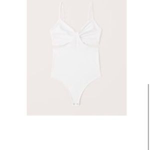 Abercrombie White Cutout Bodysuit